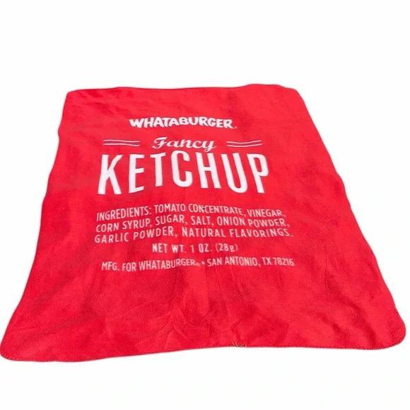 🤠 THE OG Whataburger "Fancy Ketchup" Throw — Rare Pre-Buyout Era! - Picture 1 of 5